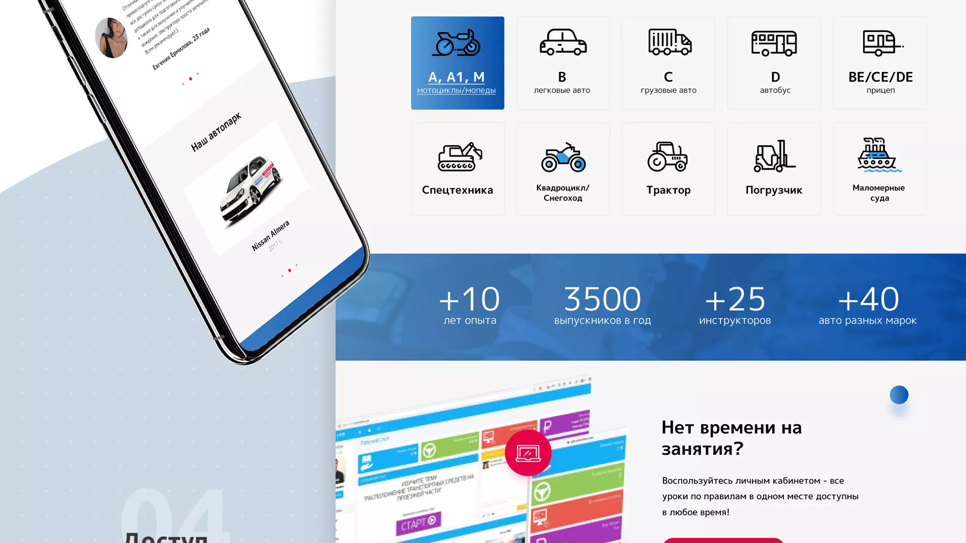 Разработка сайта автошколы «Орлан» в Вологде