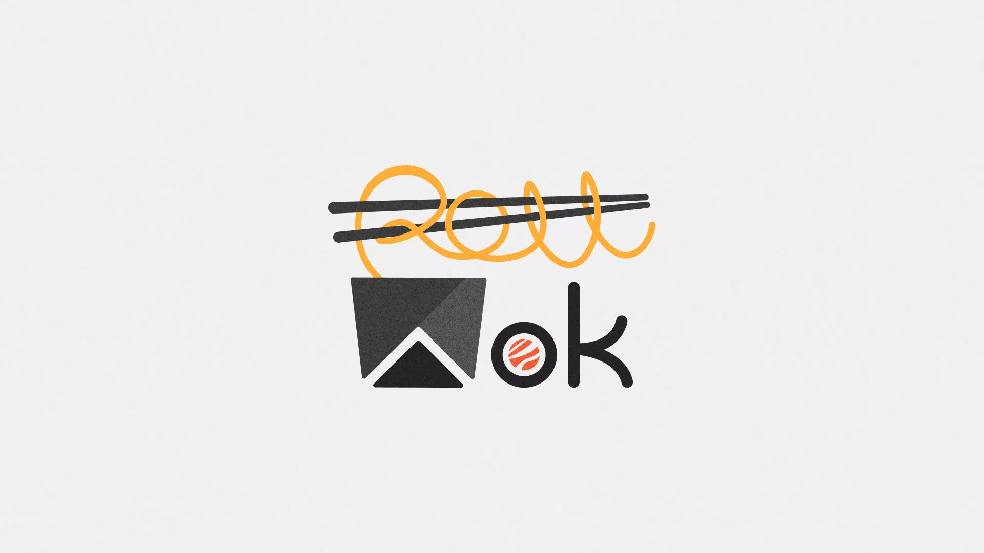 Разработка логотипа суши-бара «Roll Wok Club» в Вологде